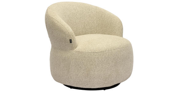 SESSEL in Webstoff Naturfarben - Schwarz/Naturfarben, Design, Holz/Kunststoff (78/73/75cm) - Carryhome