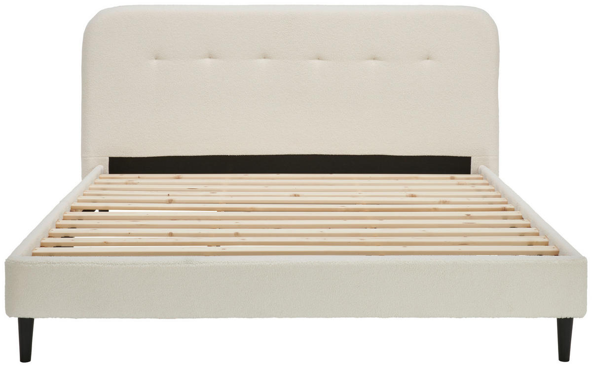 ČALÚNENÁ POSTEĽ, 180/200 cm, biela - čierna/biela, Modern, drevo/plast (180/200cm) - Livetastic