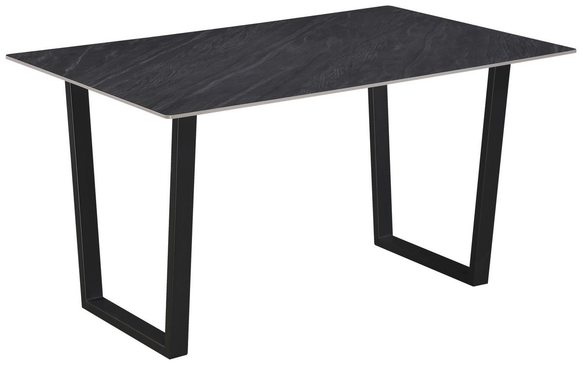 TISCHGRUPPE Dunkelgrau  - Dunkelgrau, KONVENTIONELL, Textil/Stein (140/48/76/89/90/62cm) - MID.YOU