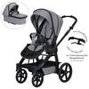 KINDERWAGENSET  ROCK IT HB Outdoor  graphit  - Schwarz/Grau, Basics, Textil/Metall (102/58/120cm) - Hartan