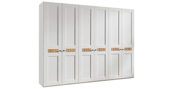 DREHTÜRENSCHRANK 299,2/229,4/59,5 cm,  in Weiß, Eichefarben, 6-türig  - Wildeiche/Eichefarben, LIFESTYLE, Holz/Holzwerkstoff (299,2/229,4/59,5cm) - Landscape