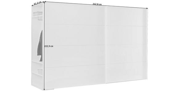 SCHWEBETÜRENSCHRANK in Weiß - Weiß, Design, Holzwerkstoff/Metall (242,8/222,9/61,2cm) - Voleo