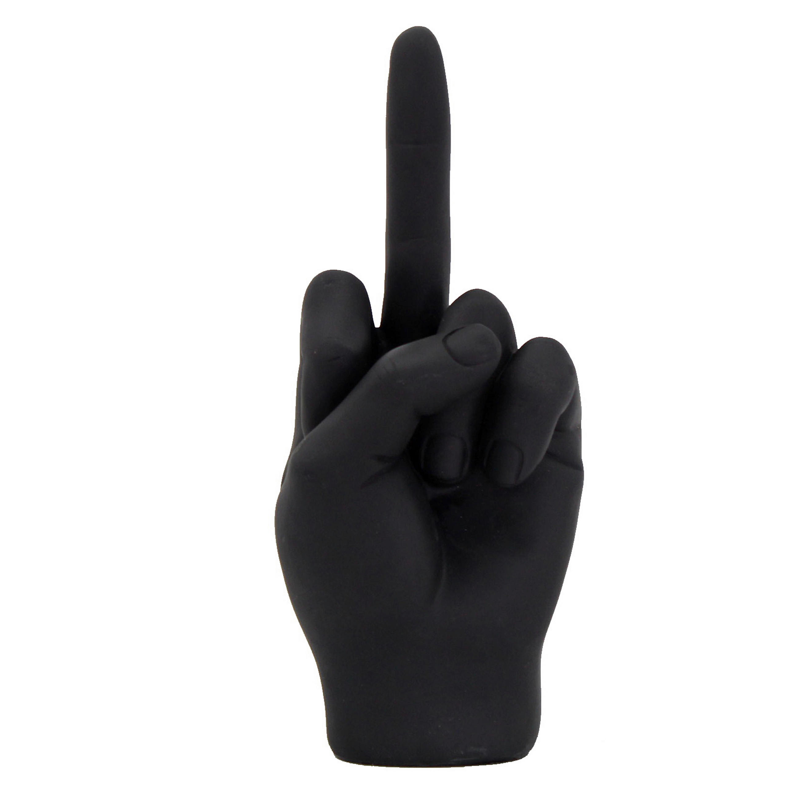SKULPTUR - Schwarz, Design, Kunststoff (9/21,5/8cm) - Ambia Home