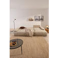 ECKSOFA Naturfarben Webstoff  inkl. Rückenkissen, Bettkasten, Schlaffunktion, Rücken echt, Armteilverstellung, Liegefläche im Originalstoff  - Schwarz/Naturfarben, KONVENTIONELL, Kunststoff/Textil (282/162cm) - Carryhome