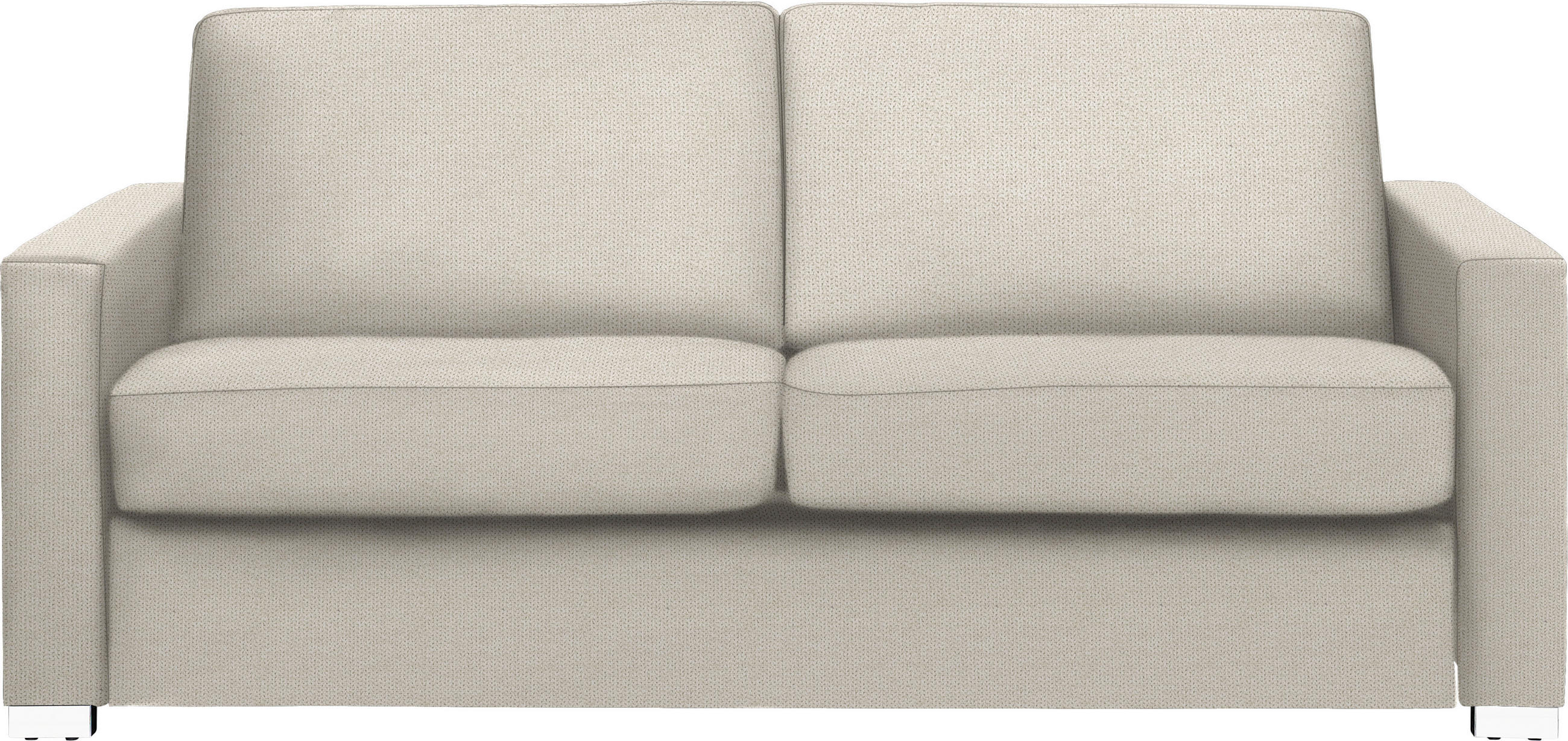 SCHLAFSOFA Webstoff Creme  - Chromfarben/Creme, KONVENTIONELL, Textil/Metall (188/86/97cm) - Novel