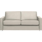 SCHLAFSOFA  in Webstoff Creme  - Chromfarben/Creme, KONVENTIONELL, Textil/Metall (188/86/97cm) - Novel