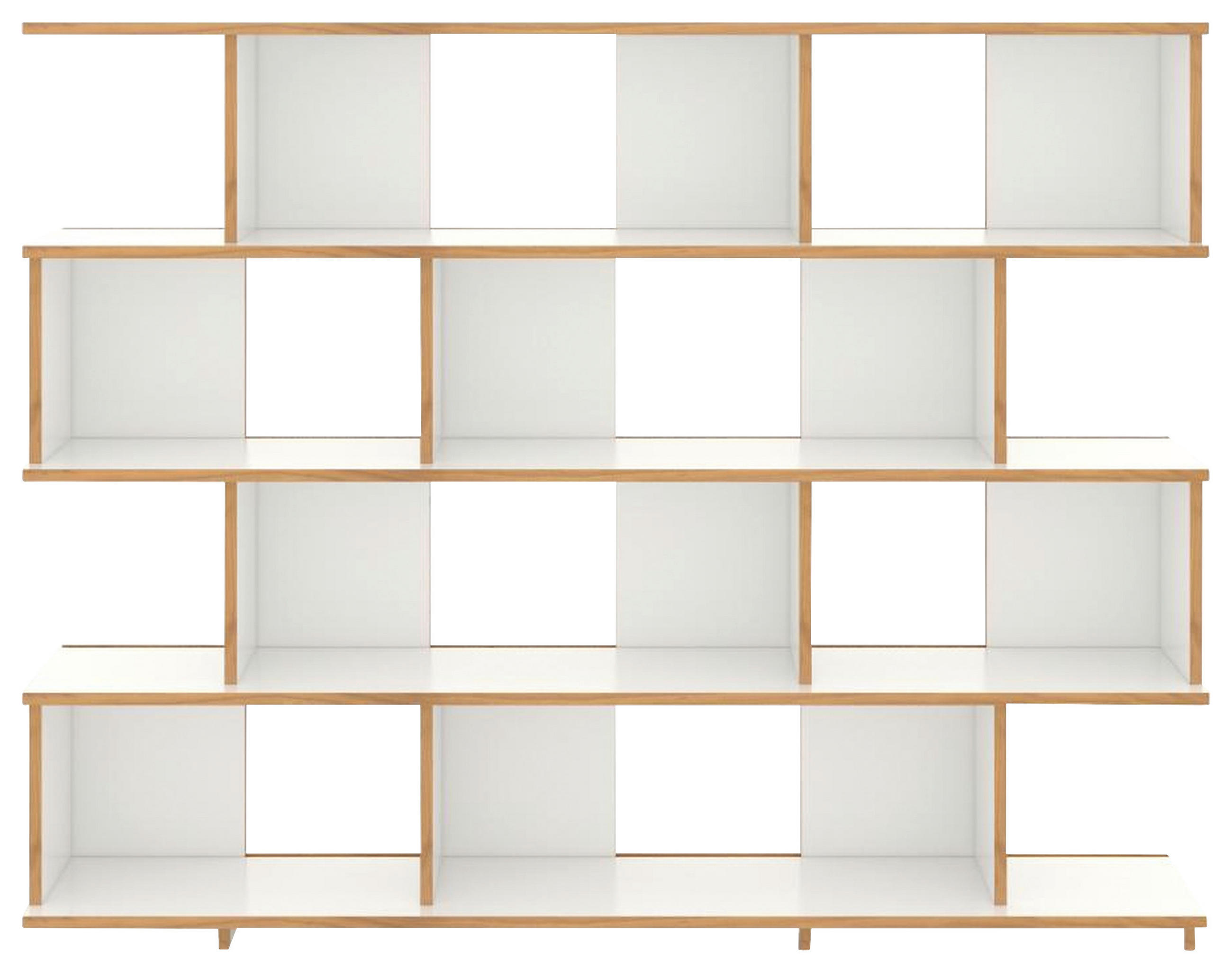 AKTENREGAL Weiß, Buchefarben  - Buchefarben/Weiß, MODERN, Holzwerkstoff (198/149/37,5cm) - Tojo