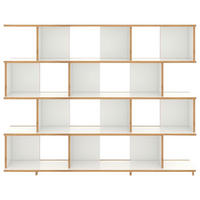 AKTENREGAL Weiß, Buchefarben  - Buchefarben/Weiß, MODERN, Holzwerkstoff (198/149/37,5cm) - Tojo