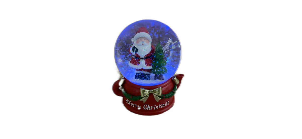 SCHNEEKUGEL - Rot/Goldfarben, LIFESTYLE, Glas/Kunststoff (9/10,5/8cm) - X-Mas