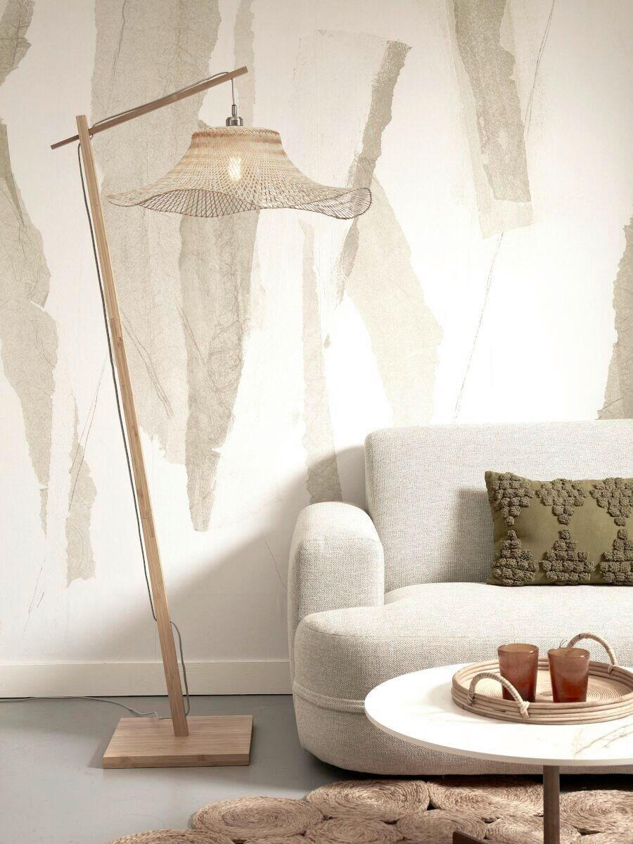 STOJACÍ LAMPA, 65/83/176 cm - černá/přírodní barvy, Trend (65/83/176cm) - Good & Mojo