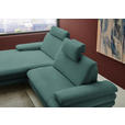 ECKSOFA  in Chenille, Flachgewebe Opal  180/284 cm  - Opal/Schwarz, Design, Textil/Metall (180/284cm) - Dieter Knoll