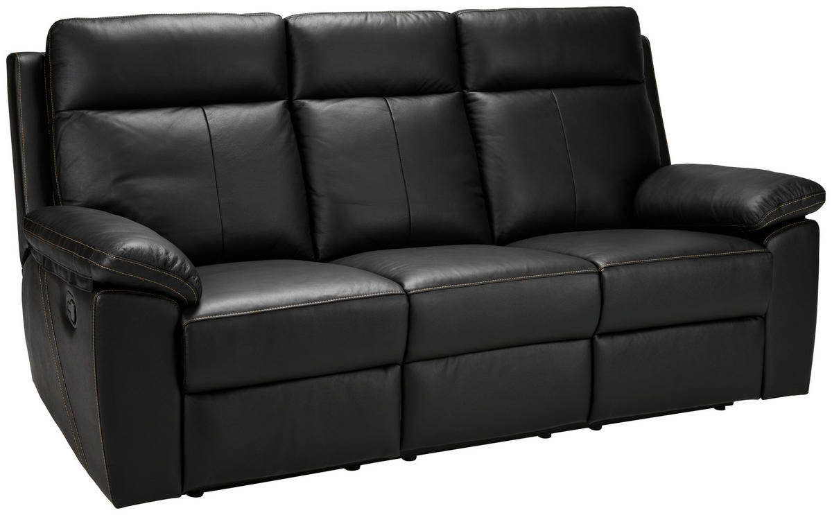 SOFFGRUPP i läderimitation kombination läder/läderimitation svart  - svart/cremefärgad, Klassisk, läder/textil - Xora