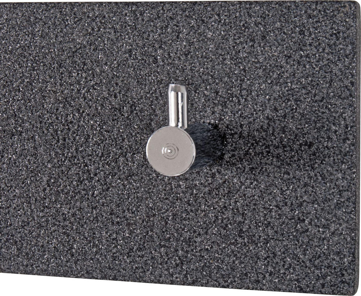 GARDEROBENLEISTE  in Grau, Chromfarben  - Chromfarben/Grau, Design, Holzwerkstoff/Metall (57/8/5cm)