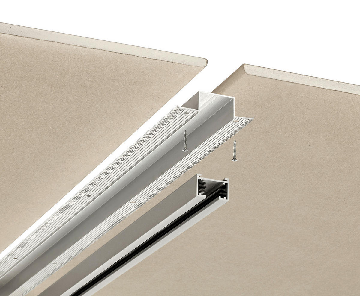 SCHIENENSYSTEM Duoline {item..attr('I-DIMENSION'),[ ]}{itemattr('O-DIMENSION'),[ ]} - Alufarben, Basics, Metall (7,5cm) - Trio Leuchten