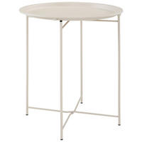 BEISTELLTISCH Beige rund  - Beige, Basics, Metall (46,8/50,5cm)