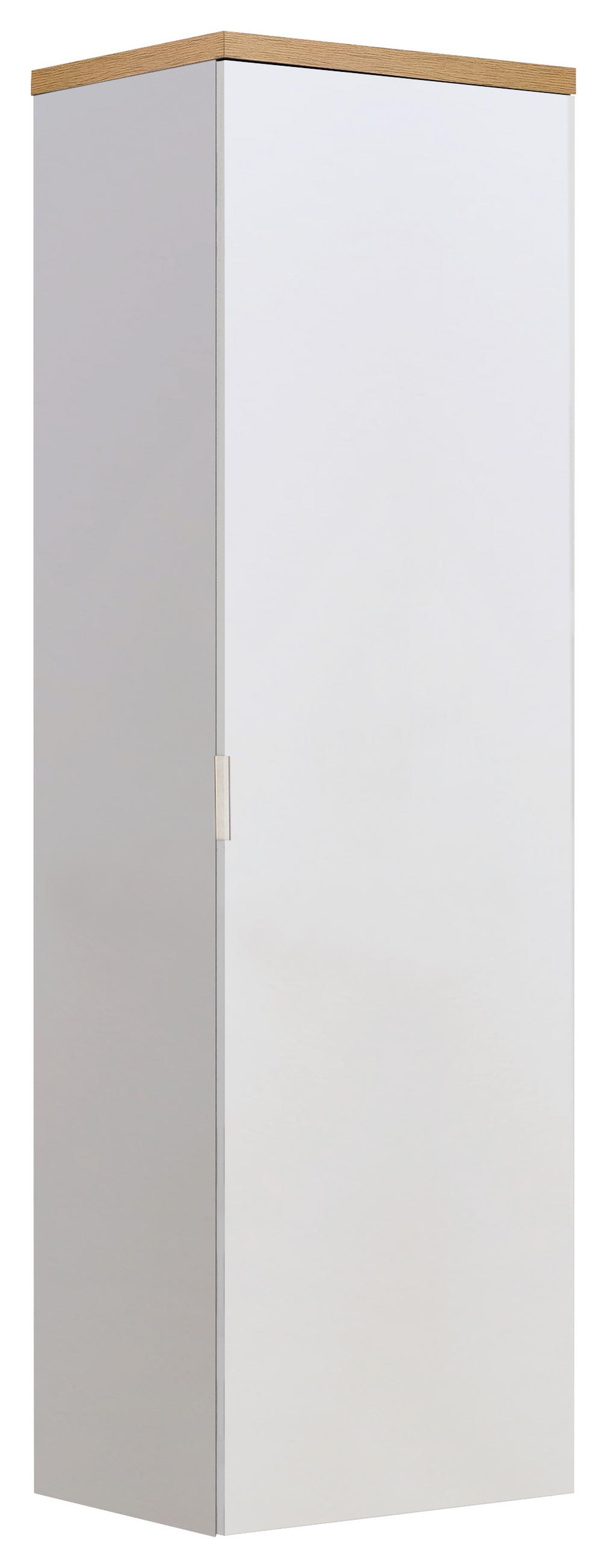 ORMAR ZA PREDSOBLJE  bela, boja hrasta  - boja aluminijuma/boja hrasta, Dizajnerski, metal/pločasti materijal (60/190/40cm) - MID.YOU