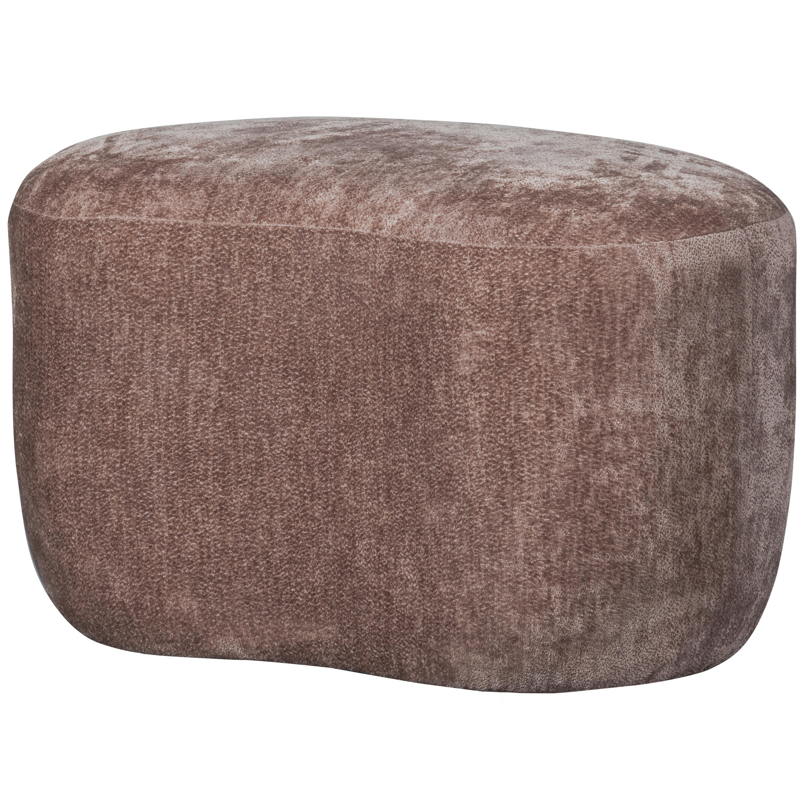 HOCKER in Textil Taupe  - Taupe, Design, Textil (73/43/51cm) - Livetastic