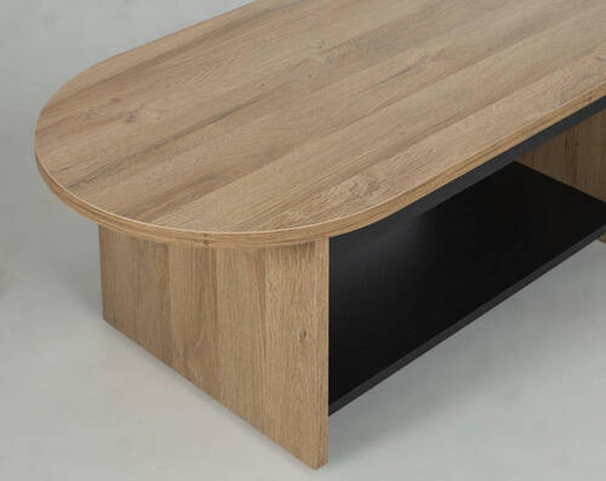 COUCHTISCH Couchtisch 110/55/39 cm oval Eichefarben  - Eichefarben, Design, Holzwerkstoff (110/55/39cm) - MID.YOU