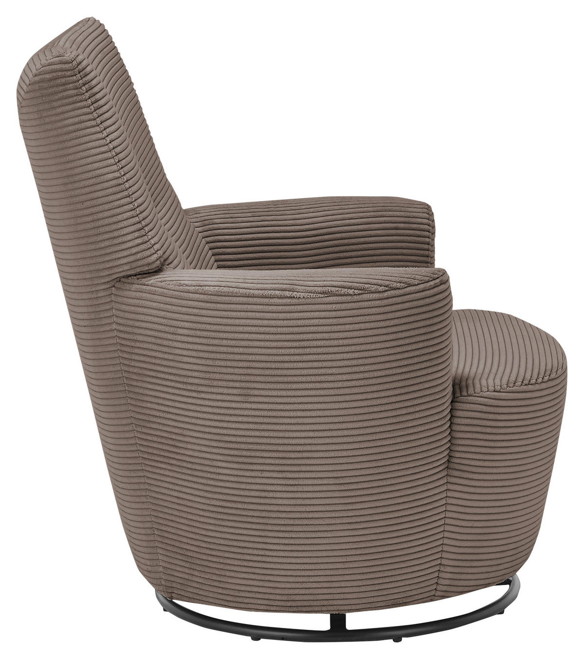 SESSEL Cord Greige    - Greige/Schwarz, Design, Textil/Metall (80/96/88cm) - SetOne by Musterring