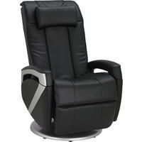 MASSAGESESSEL in Lederlook Schwarz  - Chromfarben/Schwarz, Design, Leder/Textil (75/110/113cm) - Cantus