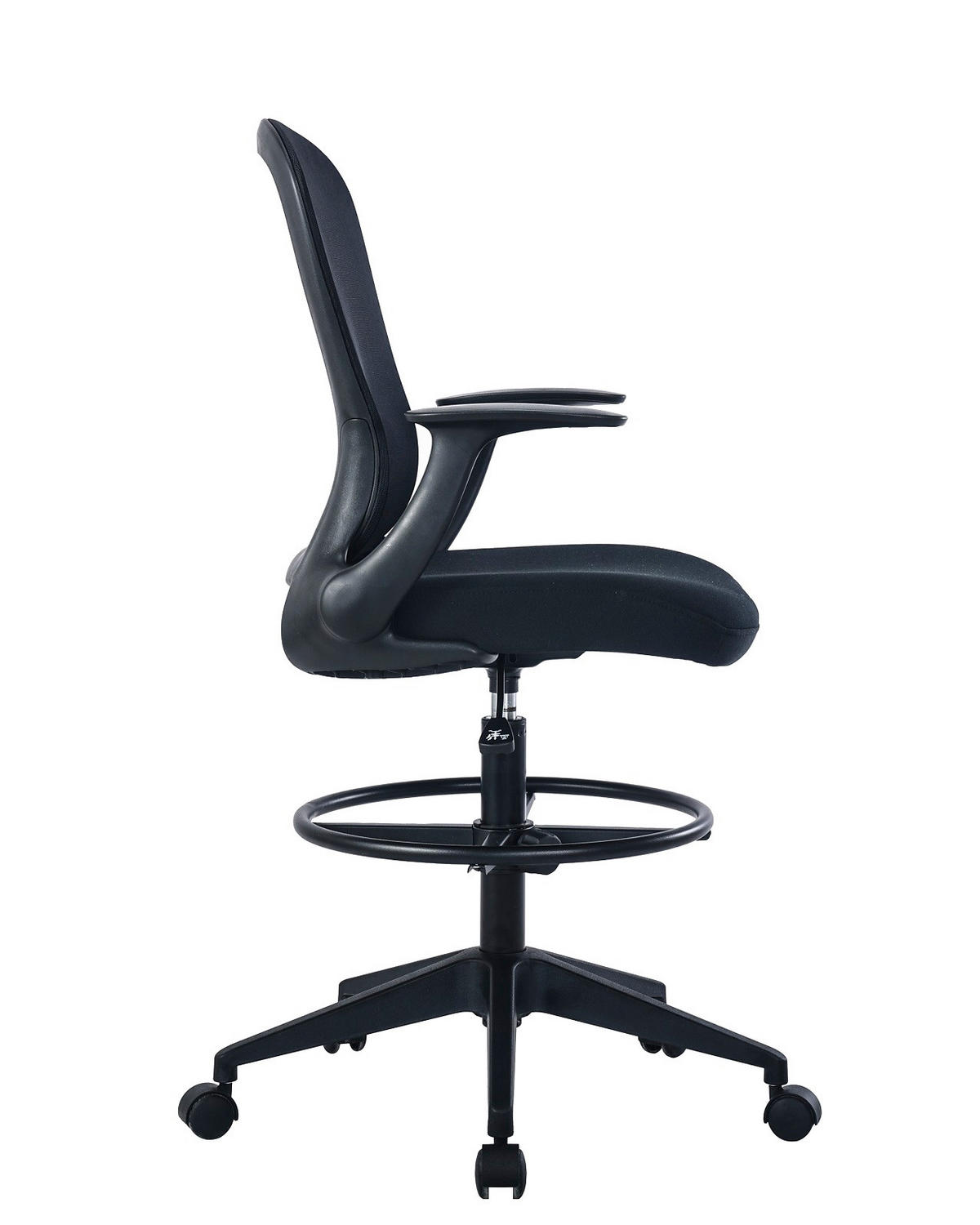 VRTLJIVI STOL kovina, umetna masa, tekstil črna  - črna, Moderno, kovina/umetna masa (63/105,5-123/53cm) - MID.YOU