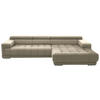 ECKSOFA  in Mikrofaser Naturfarben  335/190 cm  - Silberfarben/Naturfarben, Design, Textil/Metall (335/190cm) - Beldomo Speed