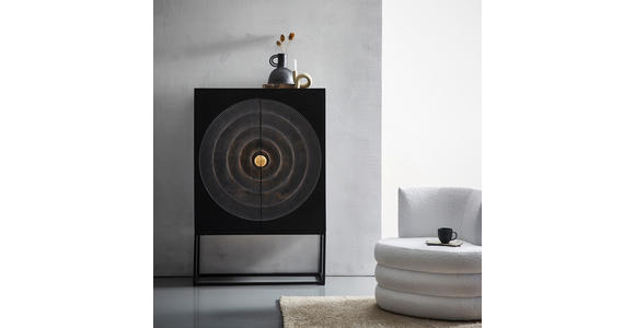 HIGHBOARD in 100/150/40 cm - Goldfarben/Schwarz, Design, Holz/Metall (100/150/40cm) - Landscape