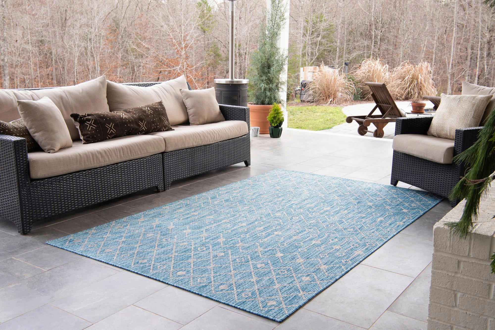 WEBTEPPICH 150/245 cm Türkis - Türkis, Basics, Textil (150/245cm)
