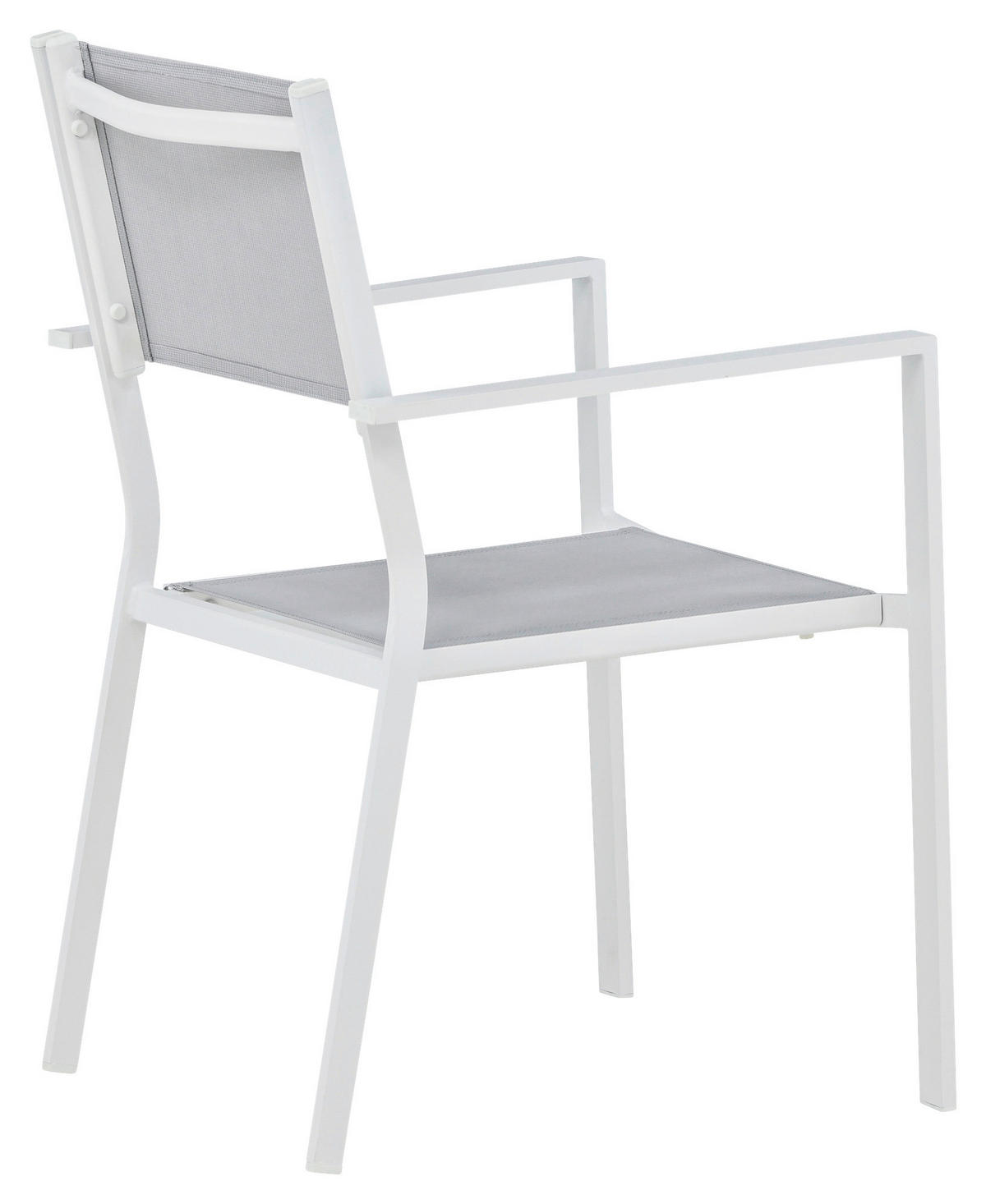 STAPELSESSEL - Weiß, KONVENTIONELL, Textil/Metall (56.5/88/61cm) - Gardenson