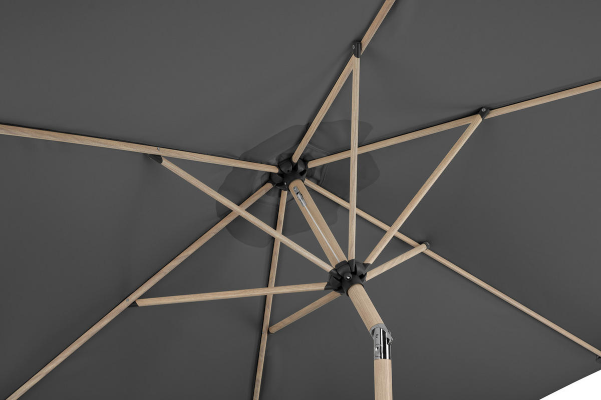 SONNENSCHIRM   - Eichefarben/Anthrazit, Basics, Textil/Metall (270/236/270cm) - Schneider