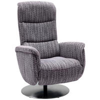 RELAXSESSEL Flachgewebe Relaxfunktion, Kopfteilverstellung, Fußteilverstellung, Rücken echt    - Edelstahlfarben/Lila, Design, Textil/Metall (71/112/83cm) - Dieter Knoll