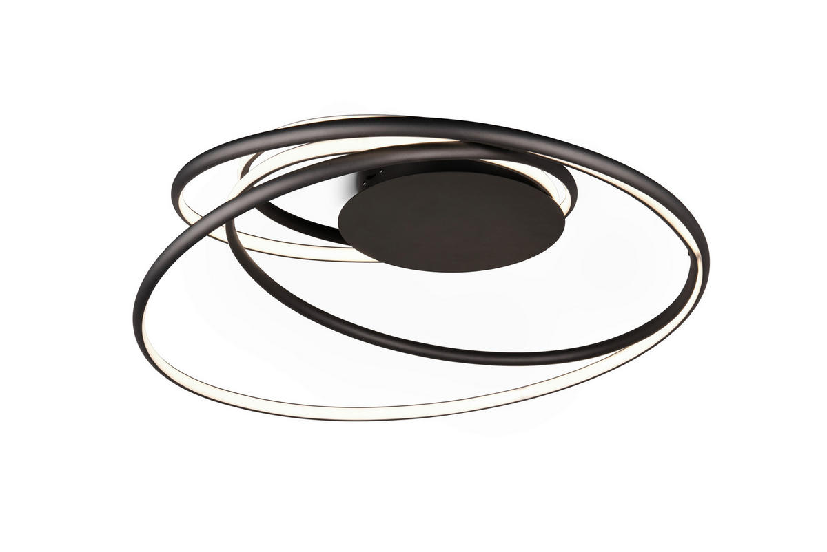 LED-DECKENLEUCHTE  72/35 cm    - Schwarz, Design, Metall (72/35cm) - Trio Leuchten