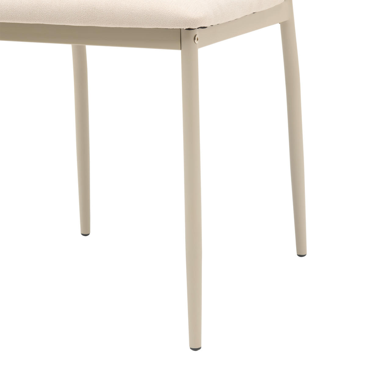 STUHL Mikrofaser Champagner, Beige  - Champagner/Beige, KONVENTIONELL, Textil/Metall (43/93/54cm) - MID.YOU