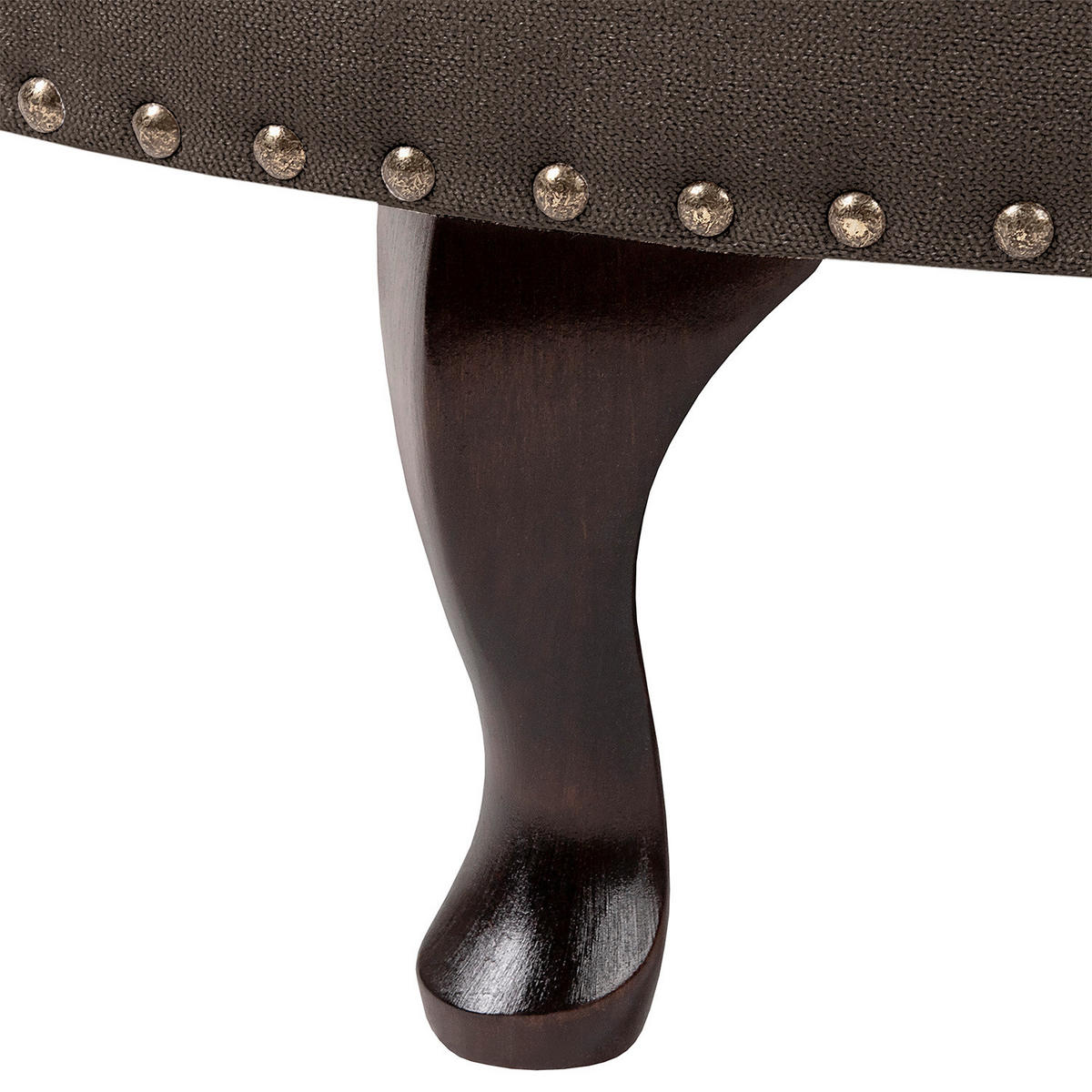 HOCKER Textil Graubraun  - Graubraun/Braun, Design, Holz/Textil (80/45/80cm) - Livetastic