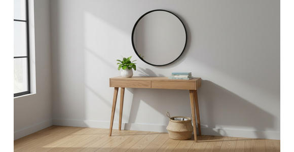 KONSOLENTISCH Rumba Wildeiche massiv Wildeiche  - Wildeiche, Design, Holz (110/40/75cm) - Linea Natura