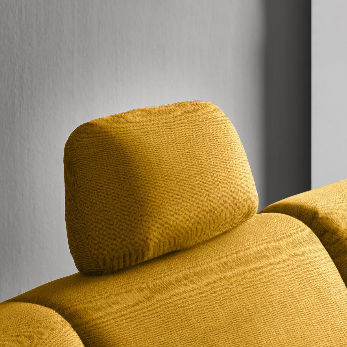 ECKSOFA in Chenille Gelb  227/208 cm  - Gelb/Alufarben, KONVENTIONELL, Textil/Metall (227/208cm) - Sedda