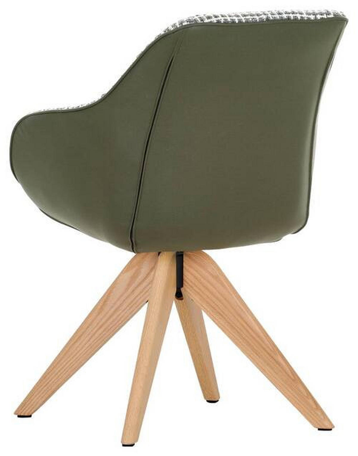 ARMLEHNSTUHL  in Chenille, Lederlook  - Weiss/Eichefarben, Modern, Holz/Textil (60/83/65cm) - Novel