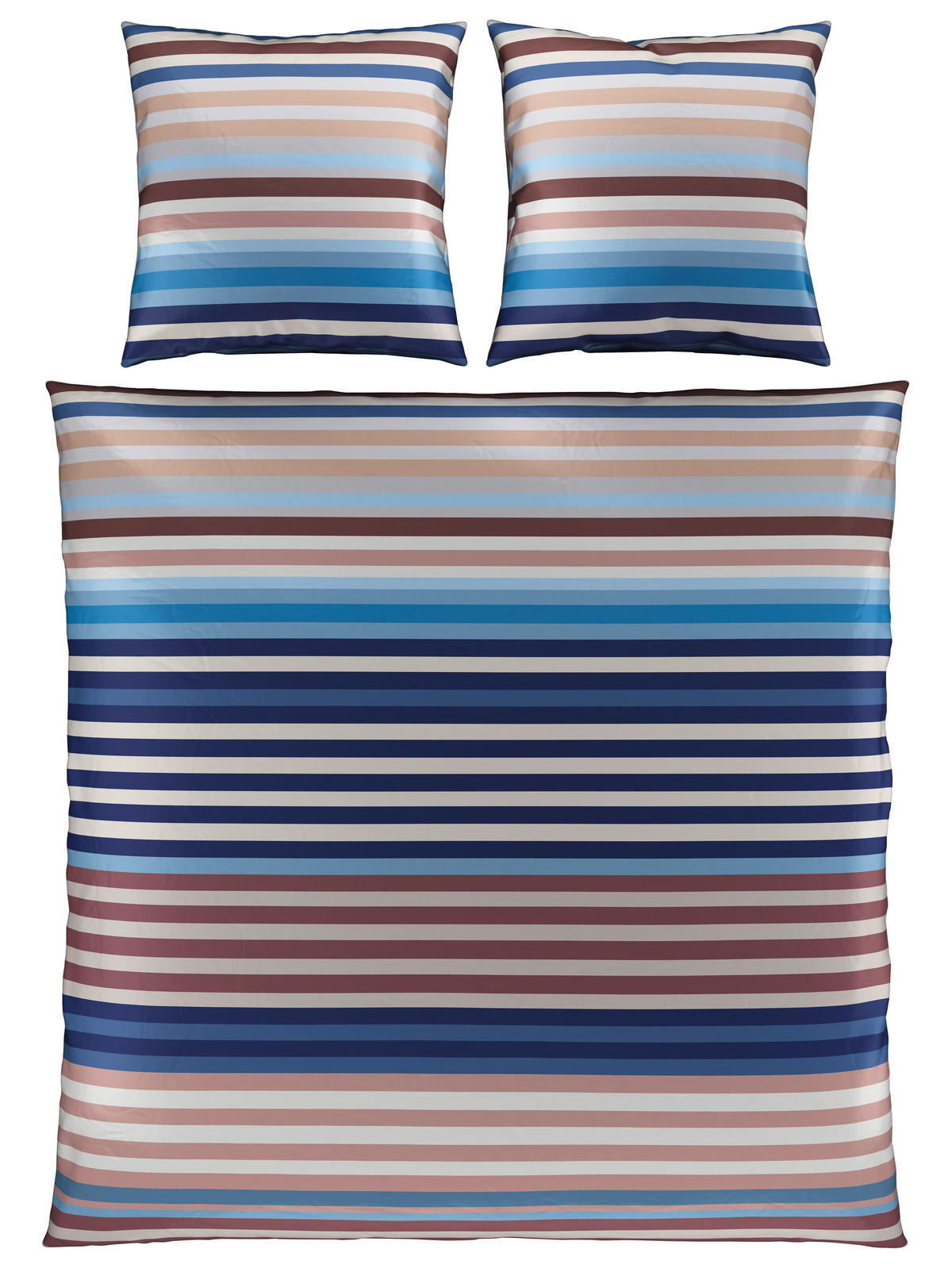 BETTWÄSCHE Arai Satin 200/200 cm  - Blau, Basics, Textil (200/200cm) - Novel