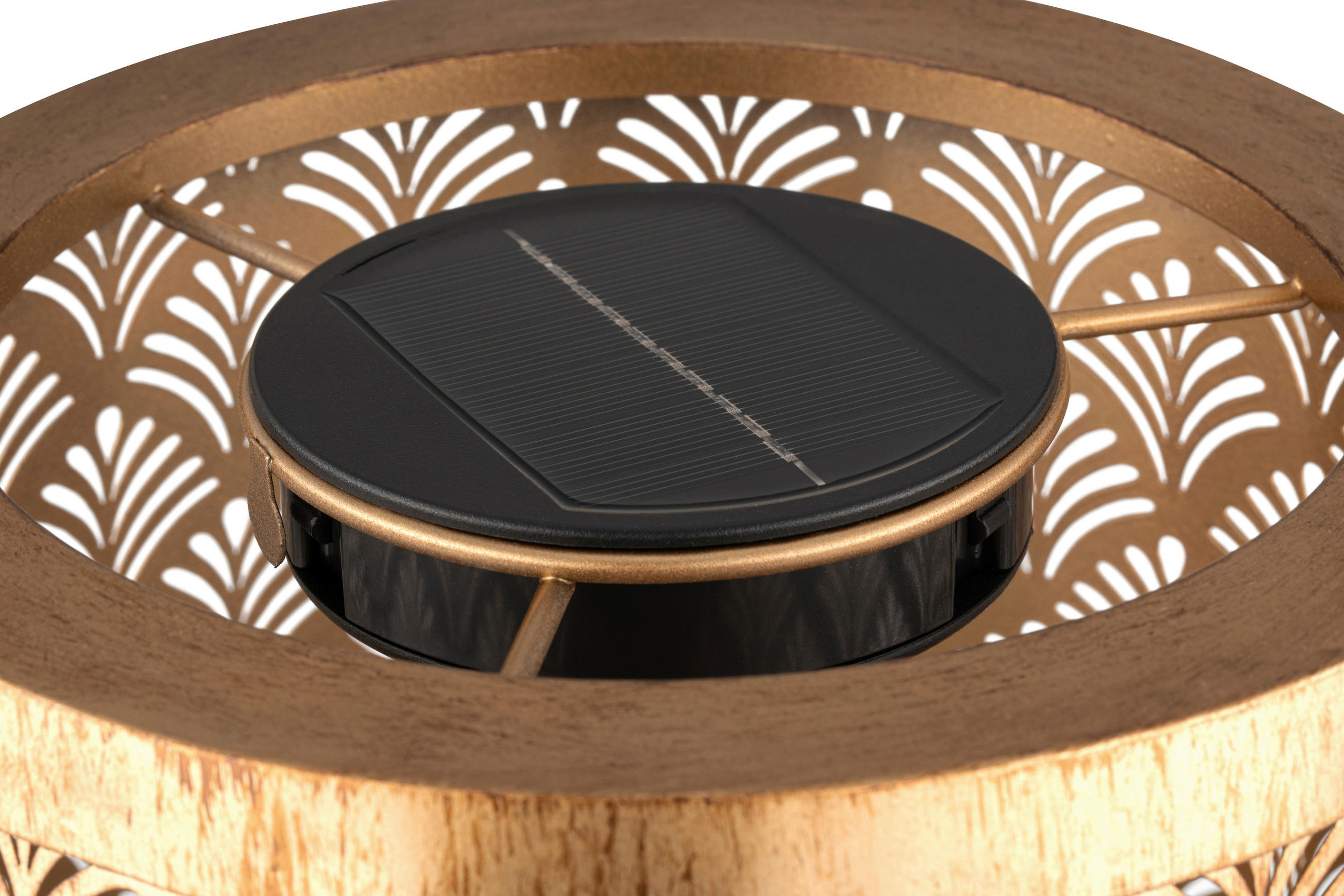 SOLÁRNÍ SVÍTIDLO, 27/42 cm - barvy zlata, Design, kov/plast (27/42cm) - Ambia Garden