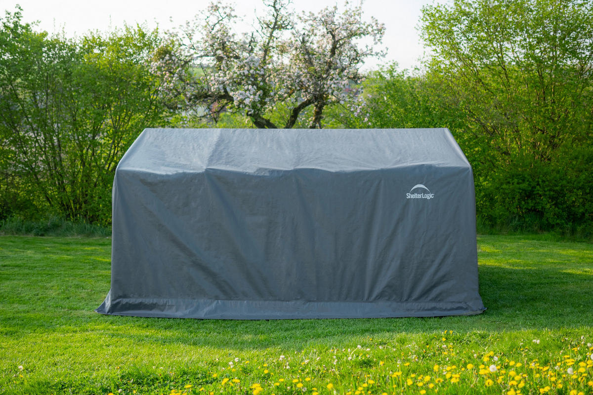 ZELTGARAGE - Grau, Basics, Kunststoff (370/260/490cm)