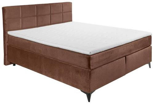 BOXSPRINGBETT 180/200 cm  in Kupferfarben  - Schwarz/Kupferfarben, Design, Holzwerkstoff/Kunststoff (180/200cm) - Xora