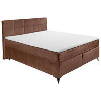 BOXSPRINGBETT 180/200 cm  in Kupferfarben  - Schwarz/Kupferfarben, Design, Holzwerkstoff/Kunststoff (180/200cm) - Xora