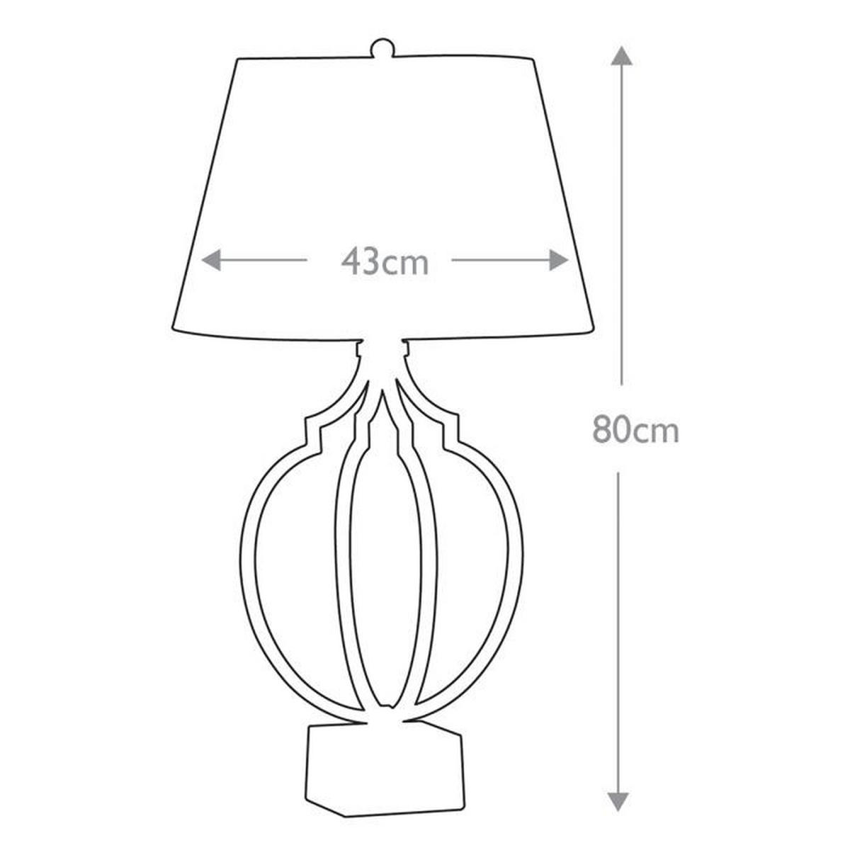 BORDSLAMPA Grandeur 43.2/78.1 cm   - silver/grå, Design, metall/textil (43.2/78.1cm) - Elstead Lighting