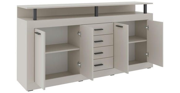 SIDEBOARD in 195/88/38 cm - Kaschmir/Anthrazit, Basics, Holzwerkstoff/Kunststoff (195/88/38cm) - Xora