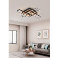 LED-DECKENLEUCHTE 73,5/66,5/7,5 cm   - Eichefarben/Schwarz, Natur, Holzwerkstoff/Kunststoff (73,5/66,5/7,5cm) - Novel