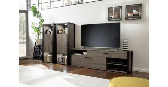 TV-ELEMENT 180/56/43 cm - Eichefarben/Anthrazit, MODERN, Holzwerkstoff/Metall (180/56/43cm) - Hom`in