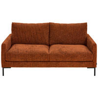 2,5-SITS SOFFA i vävt tyg orange  - orange/svart, Klassisk, metall/textil (176/78/90cm) - MID.YOU