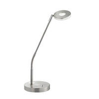 LED BORDSLAMPA - kromfärg/nickelfärgad, Design, metall/glas (16/60cm) - Fischer & Honsel