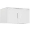 AUFSATZSCHRANK 72/43/54 cm   - Weiss/Silberfarben, Konventionell, Holzwerkstoff/Kunststoff (72/43/54cm) - Xora