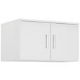 AUFSATZSCHRANK 72/43/54 cm   - Silberfarben/Weiß, KONVENTIONELL, Holzwerkstoff/Kunststoff (72/43/54cm) - Xora